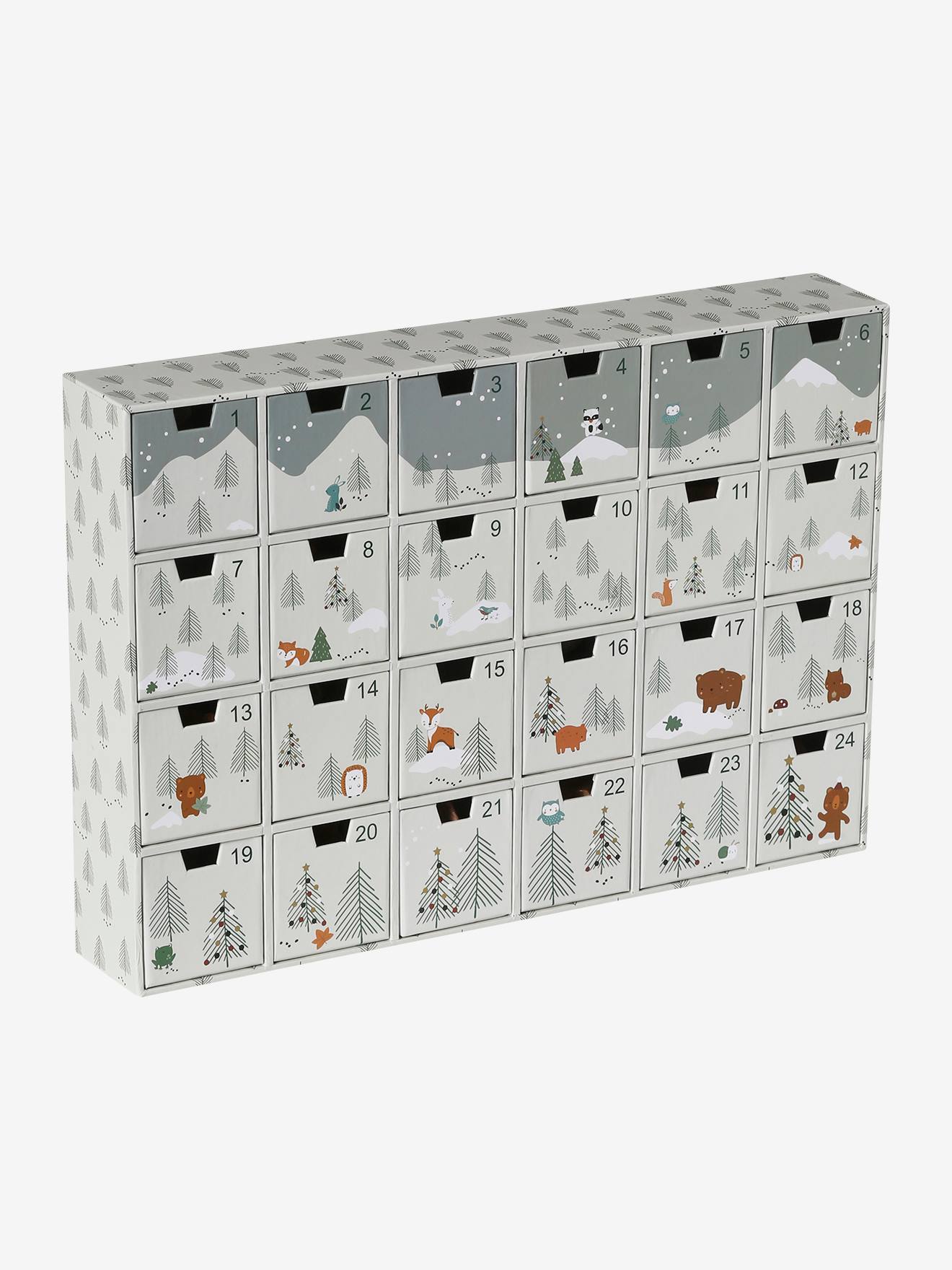 Calendrier de l'Avent avec jouets en bois FSC® véhicules
