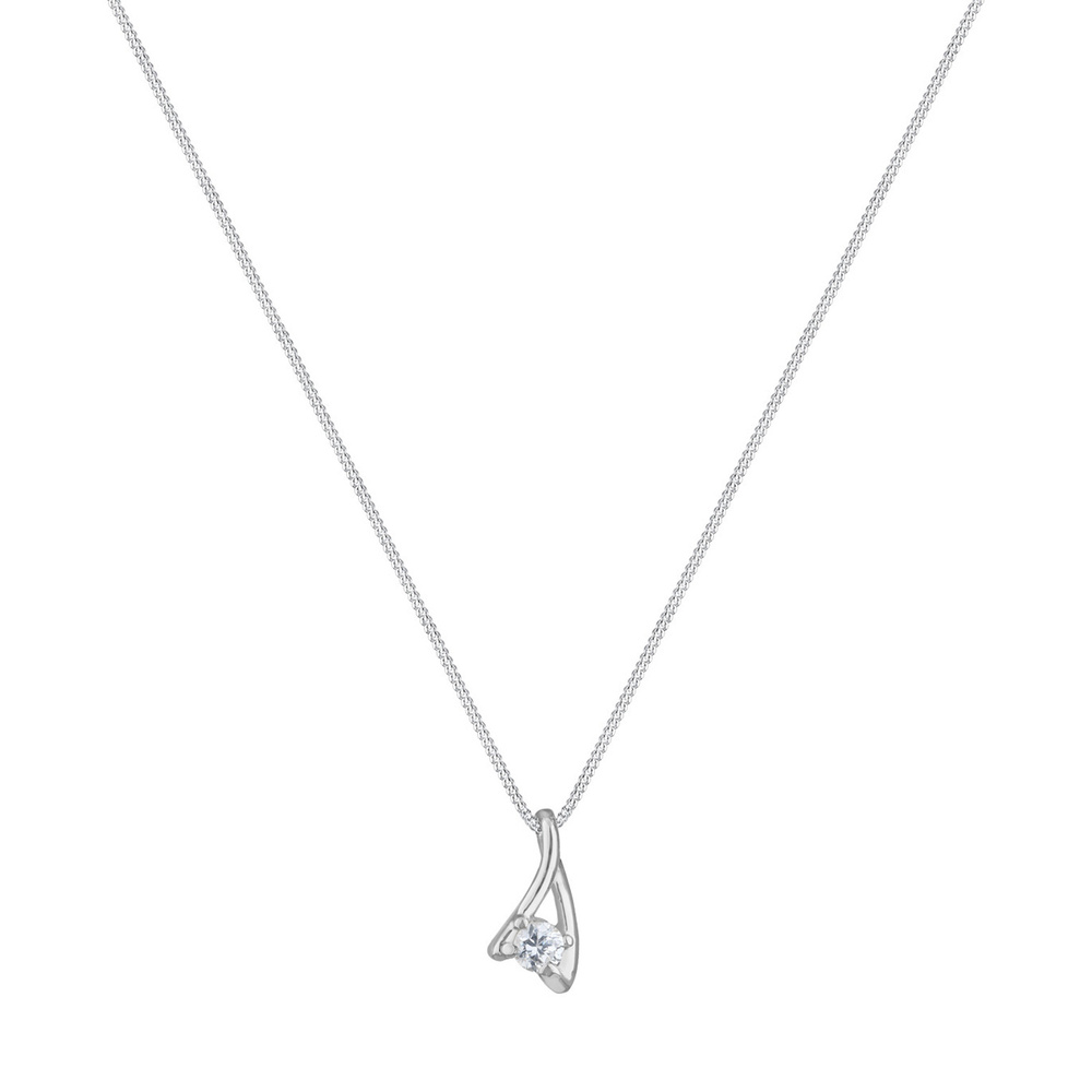Elli Elli Collier Femme Pendentif Classique avec des Cristaux de Zircone Cubique en Ar collier