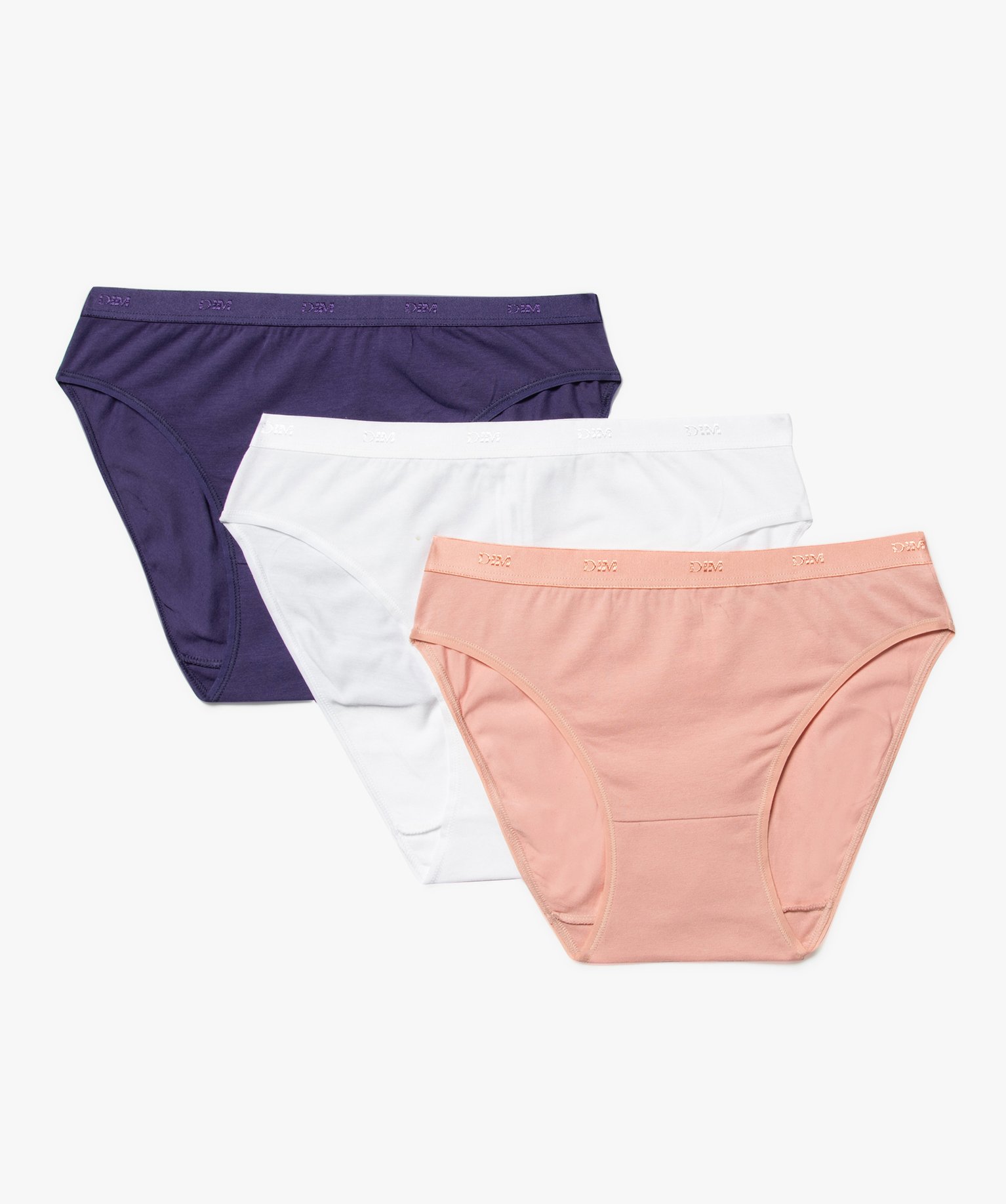 Culotte femme en coton stretch - Les Pockets de DIM (lot de 3) multicolore | GEMO