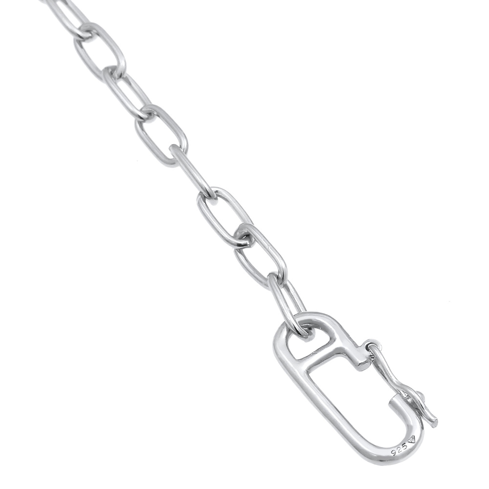 Elli Elli Bracelet Chaîne Ovale à maillons pour dames Tendance ajustable en 925/1000 a Bracelet