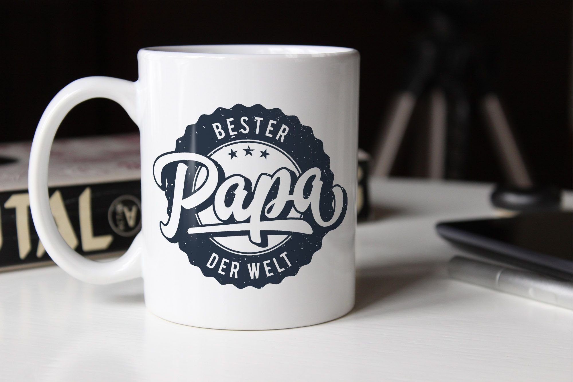 MoonWorks Tasse Kaffeetasse Bester Papa der Welt Geschenk Geschenktasse MoonWorks®, Keramik