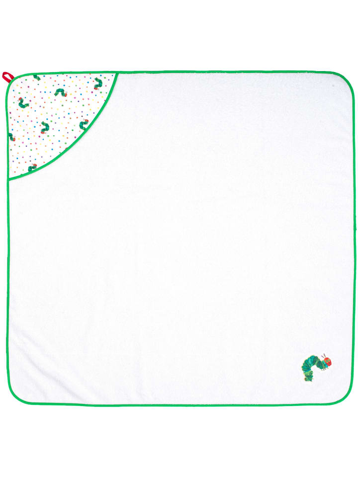 Smithy Smithy Kapuzentücher Die kleine Raupe Nimmersatt weiß in weiß günstig kaufen 100 x 100 cm