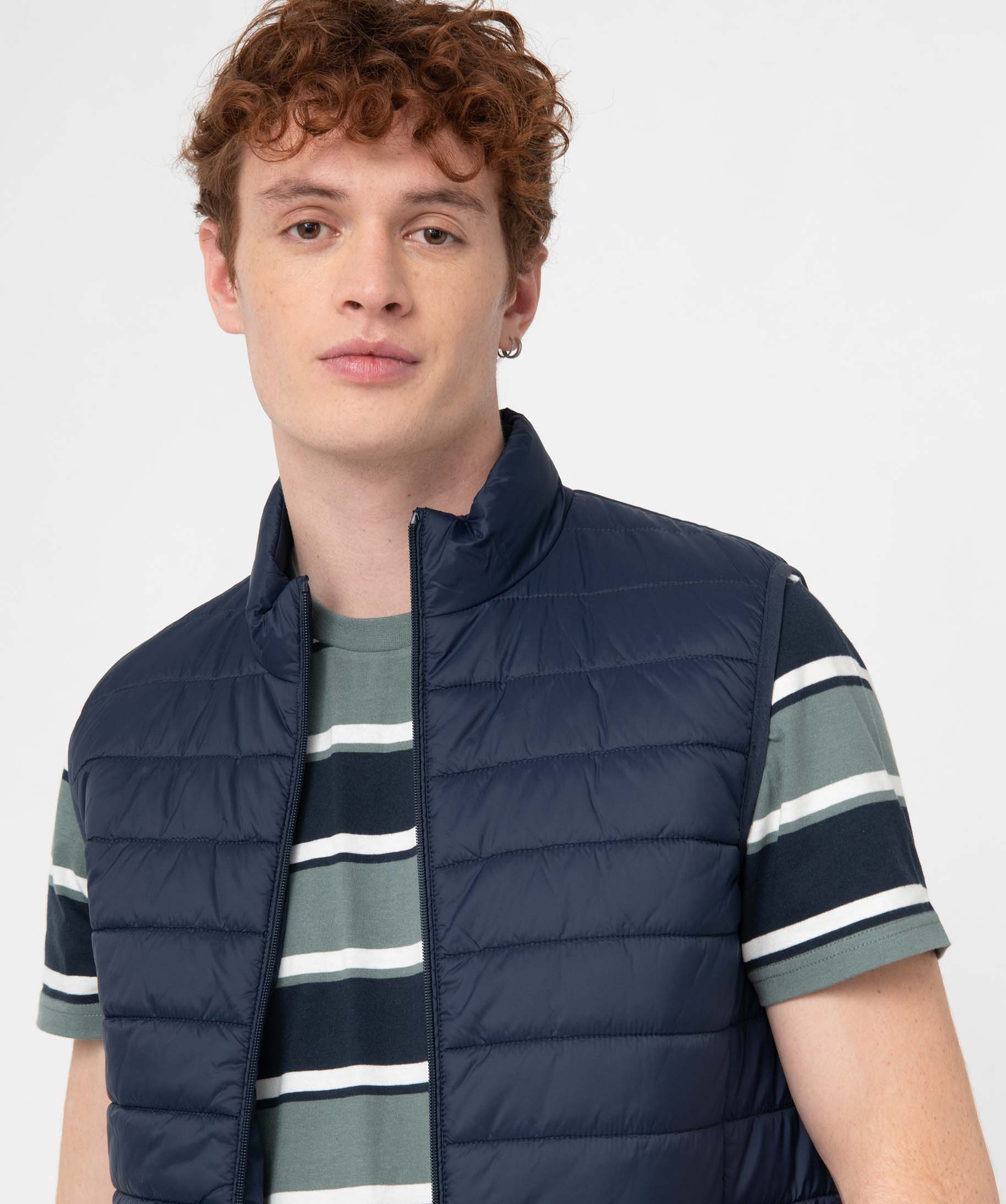 Doudoune homme sans manches avec col montant marine | GEMO