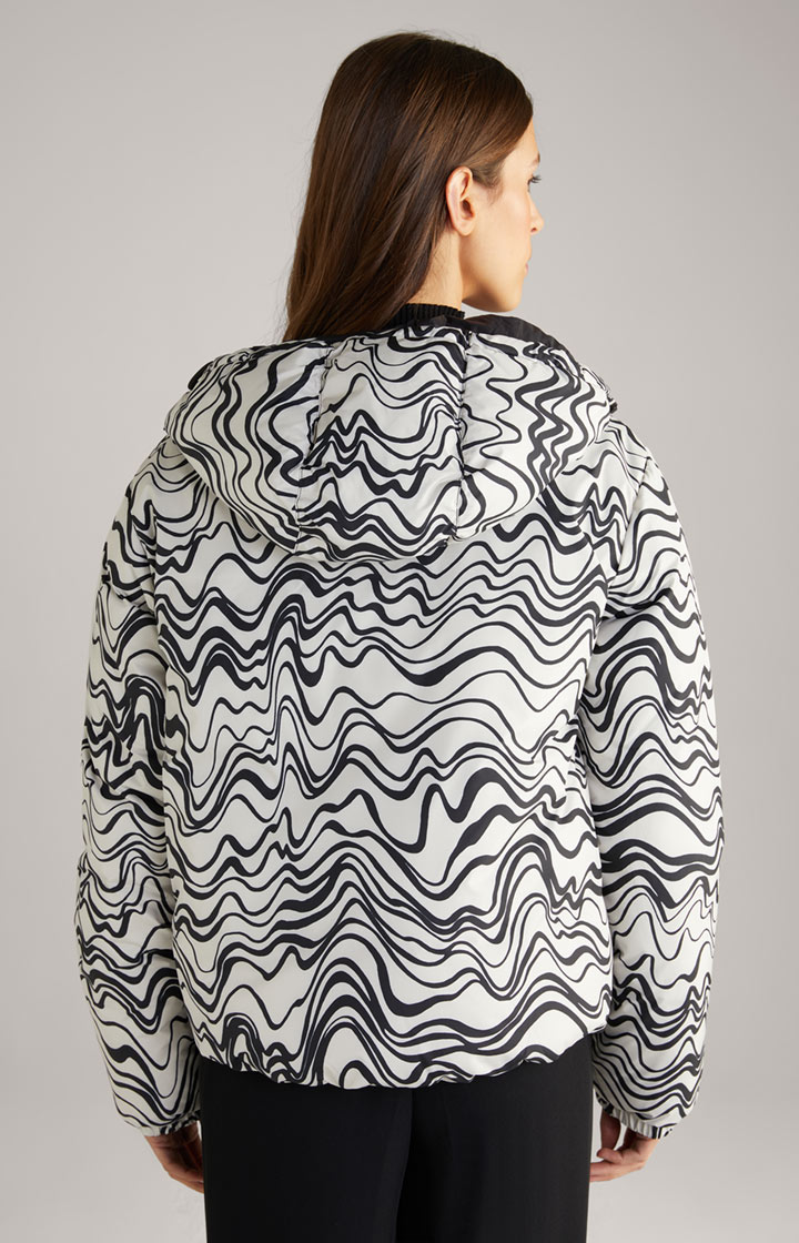 Jacke in Schwarz/Ecru gemustert