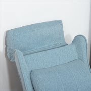HOMCOM Kindersofa Kindercouch Kindersessel Stuhl Liegesofa verstellbar mit Fußstütze für 3-8 Jahre Jungen und Mädchen Blau 58x53x70cm