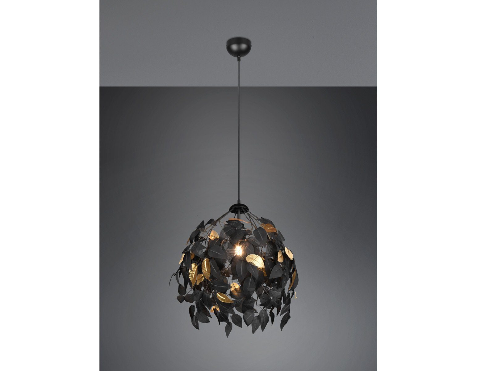 meineWunschleuchte LED Pendelleuchte, Dimmfunktion, LED wechselbar, Warmweiß, Ausgefallene Designer-lampen hängend für über-n Esstisch Schwarz Ø38cm