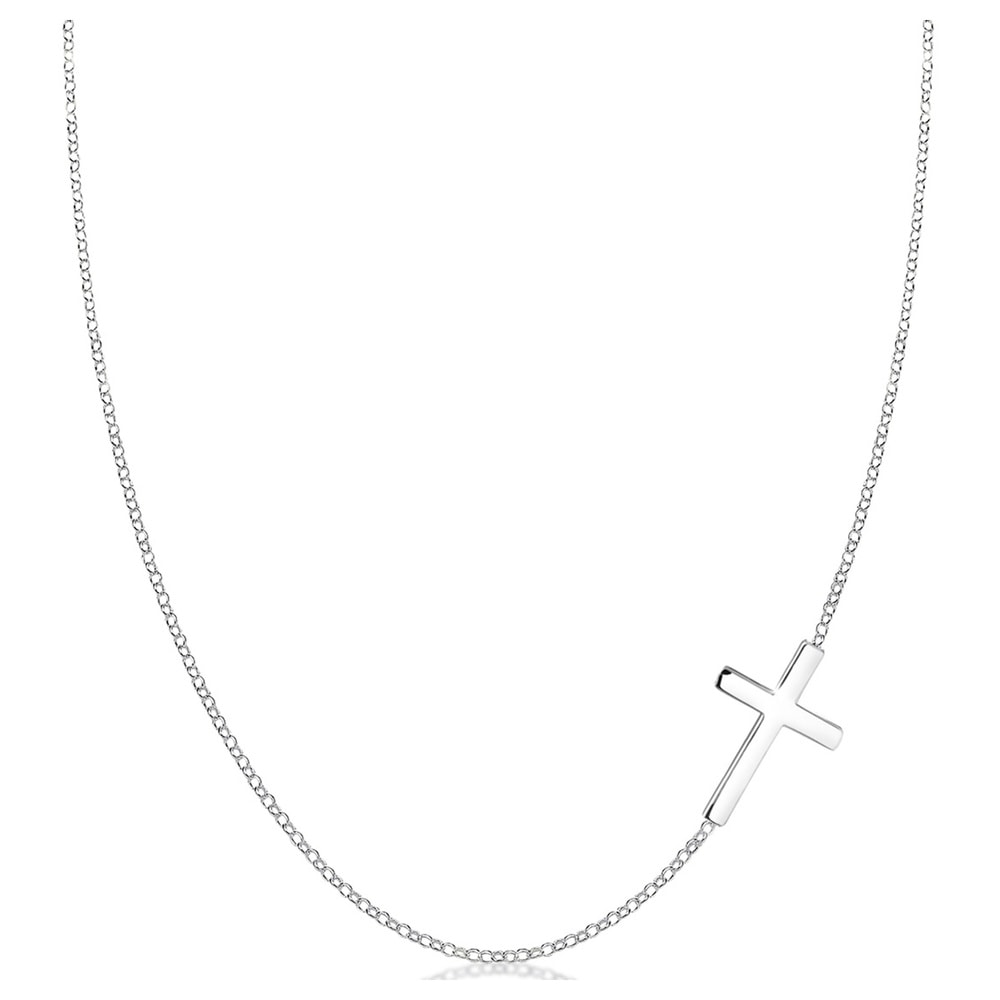 Elli Elli by Julie & Grace Collier Femme Pendentif Croix Simplement en Argent Sterling collier