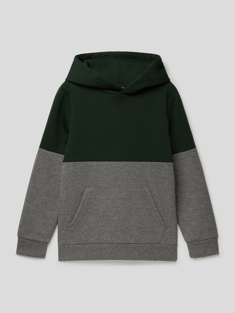 Hoodie mit Känguru-Tasche Modell 'GILBERT' in dunkelgrün
