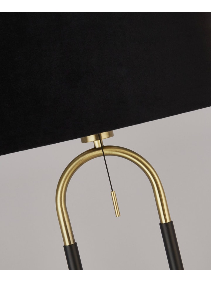 Licht-Erlebnisse Stehlampe in Schwarz Messing matt günstig kaufen onesize