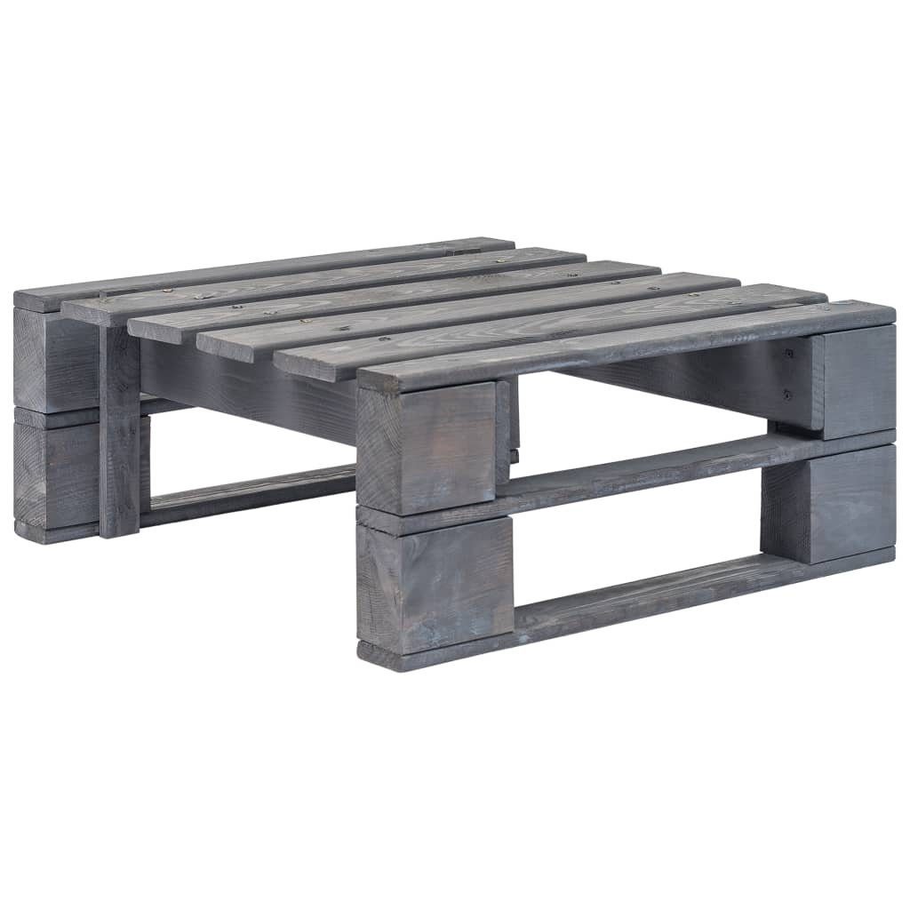 möbelando Gartenlounge-Hocker Astrid (LxBxH: 60x60x25 cm), aus Kiefer in Grau