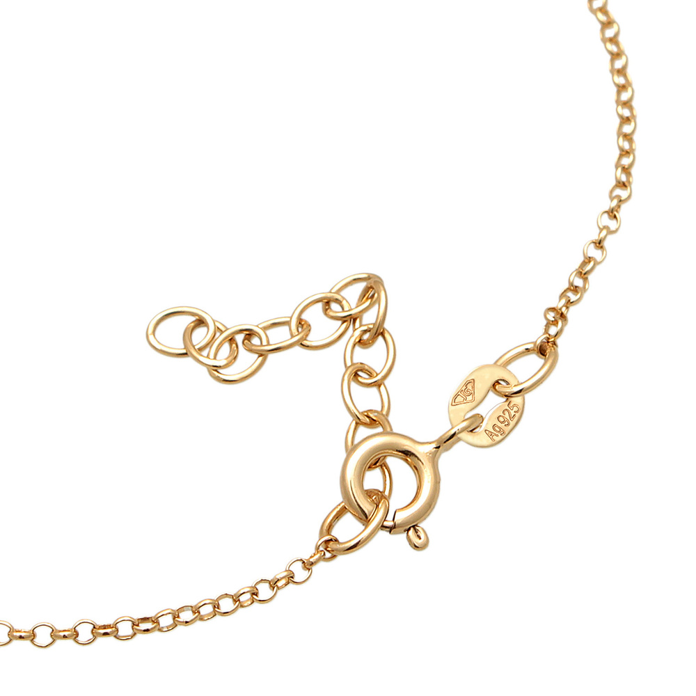 Elli Elli Bracelet Femmes Pendentif Fleur Simple avec cristal en argent sterling 925 p Bracelet