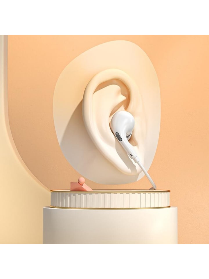 COFI 1453 WEKOME YA11 - Kabelgebundene HiFi-Kopfhörer mit 3,5-mm-Klinke (Weiß) in Weiß günstig kaufen 100 cm