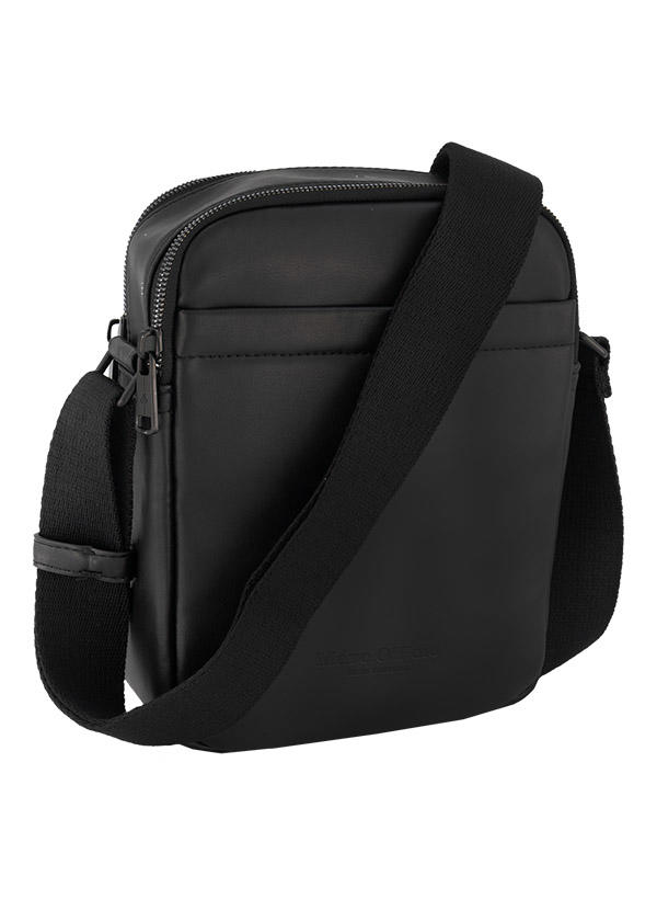 Marc O'Polo, Schultertasche, Mikrofaser, schwarz