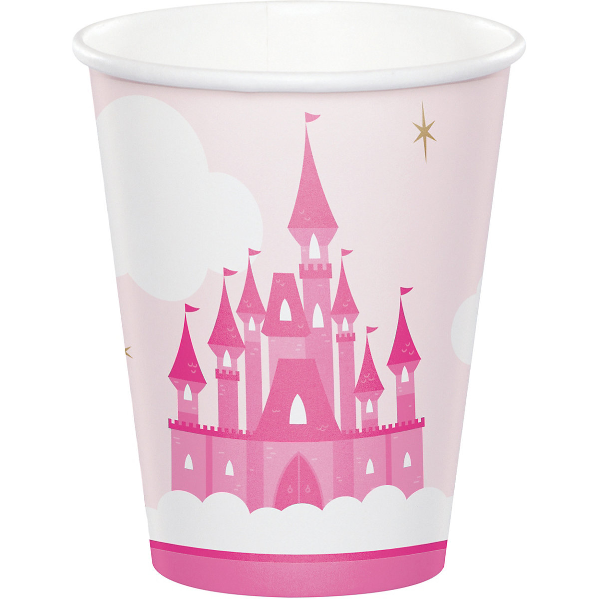 Papp-Partybecher/Trinkbecher Prinzessin Schloss, 256 ml, 8 Stück