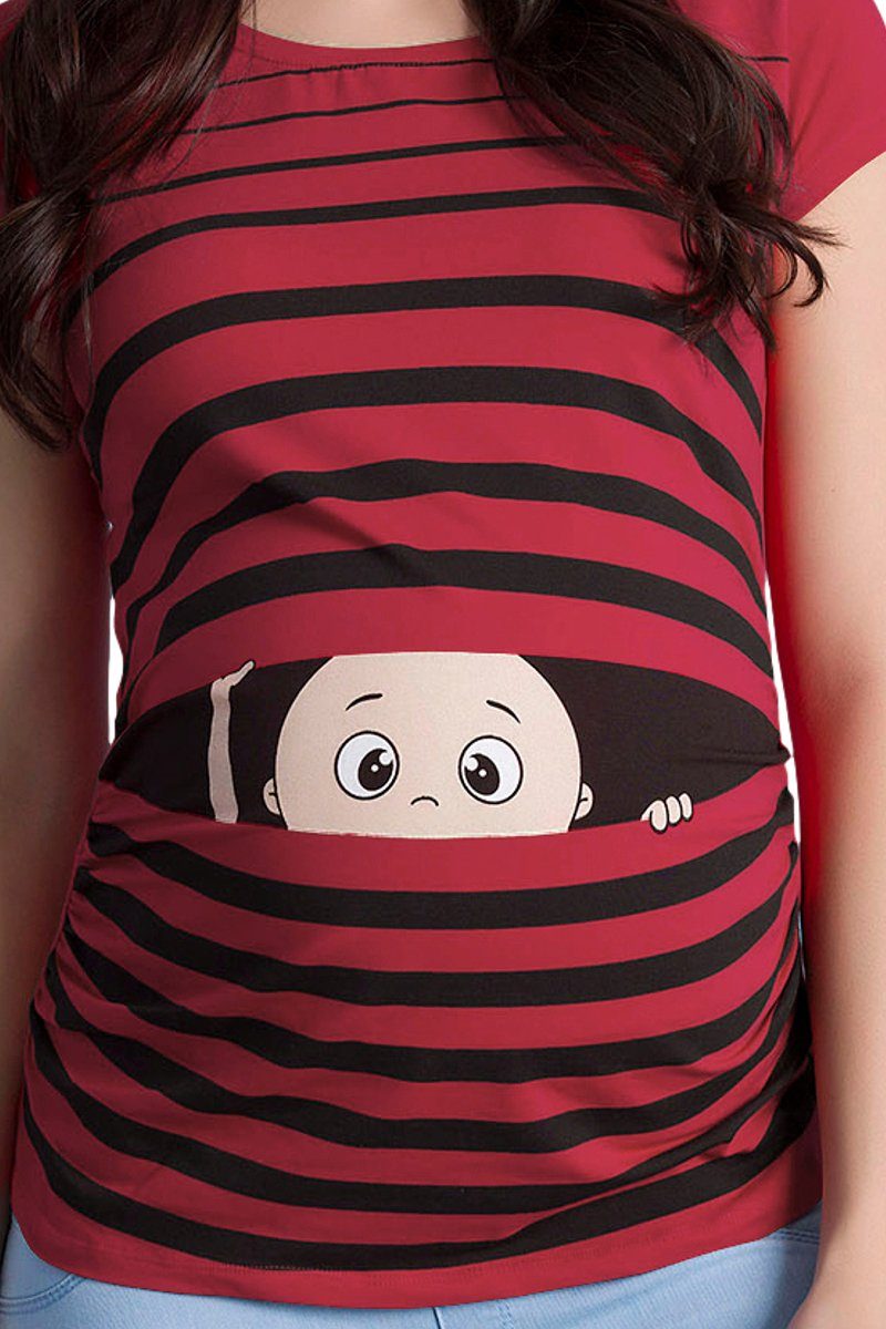 M.M.C. Umstandsshirt Guck Guck mit Motiv