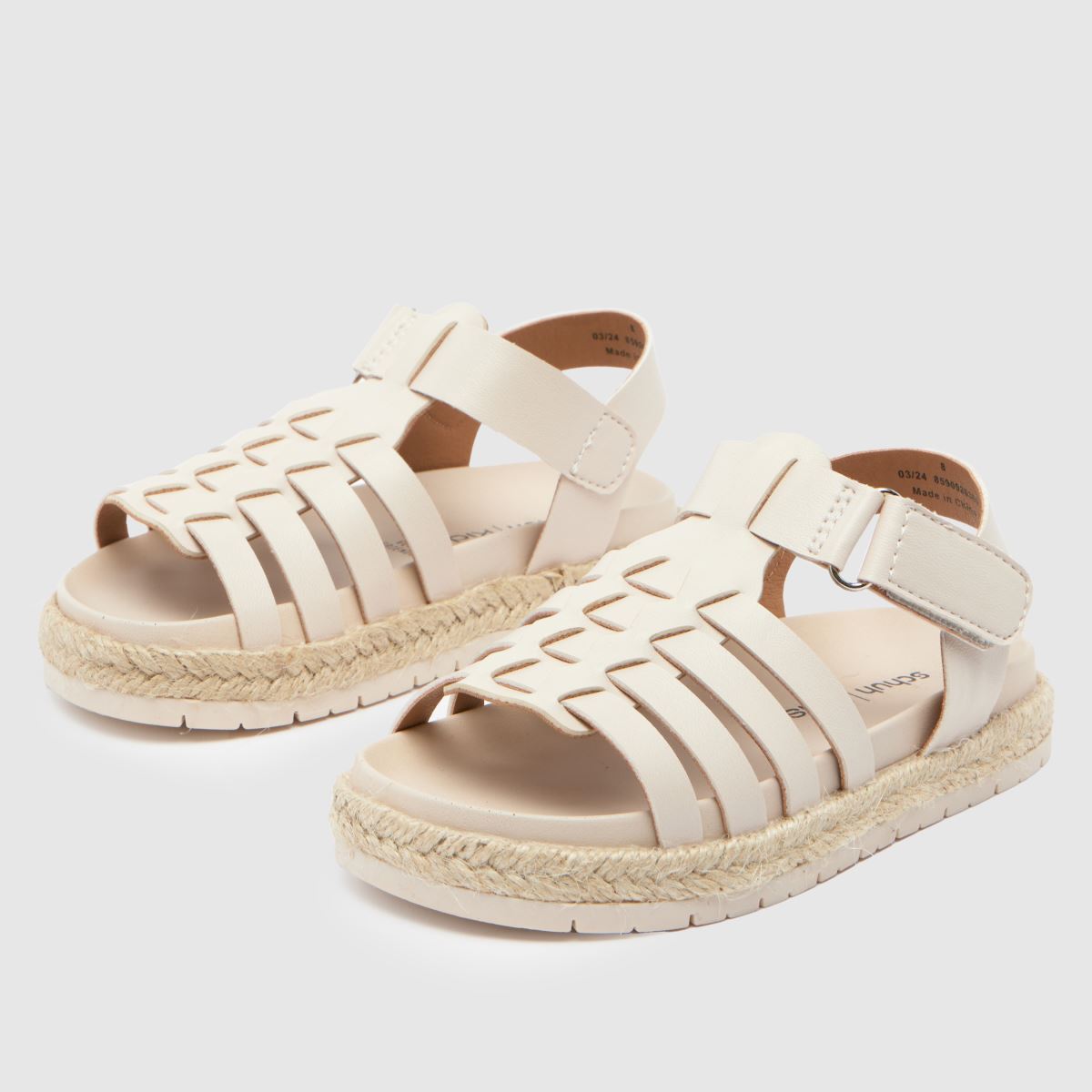 Schuh sandali za malčke Tula Fisher v beli barvi