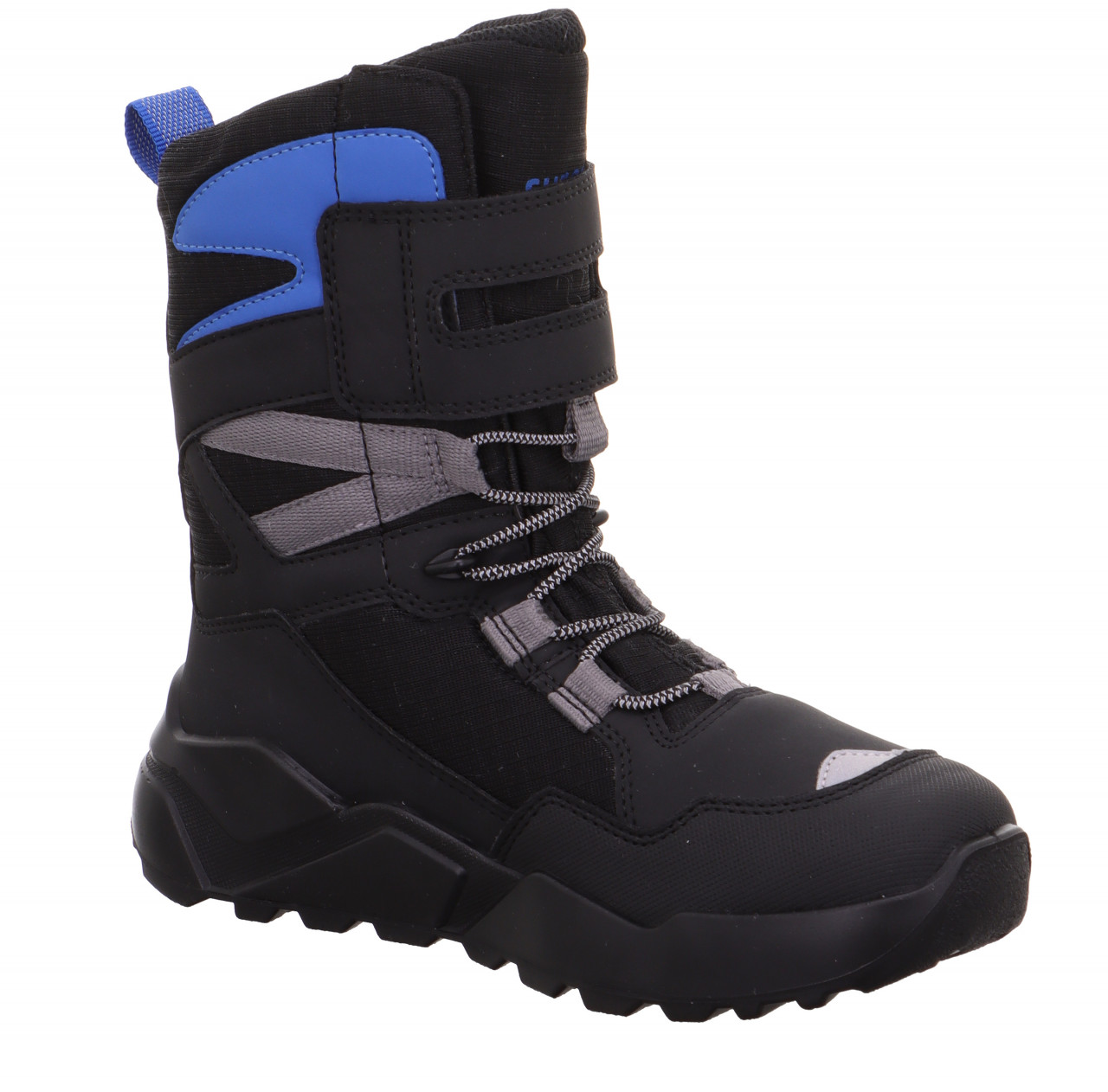 ROCKET - Schwarz/Blau Stiefel mit Klettverschluss