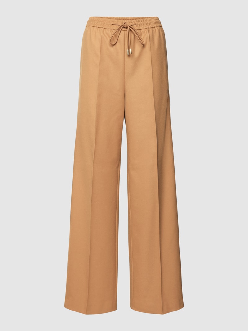 Marlenehose mit Bügelfalten Modell 'Tavite' in camel