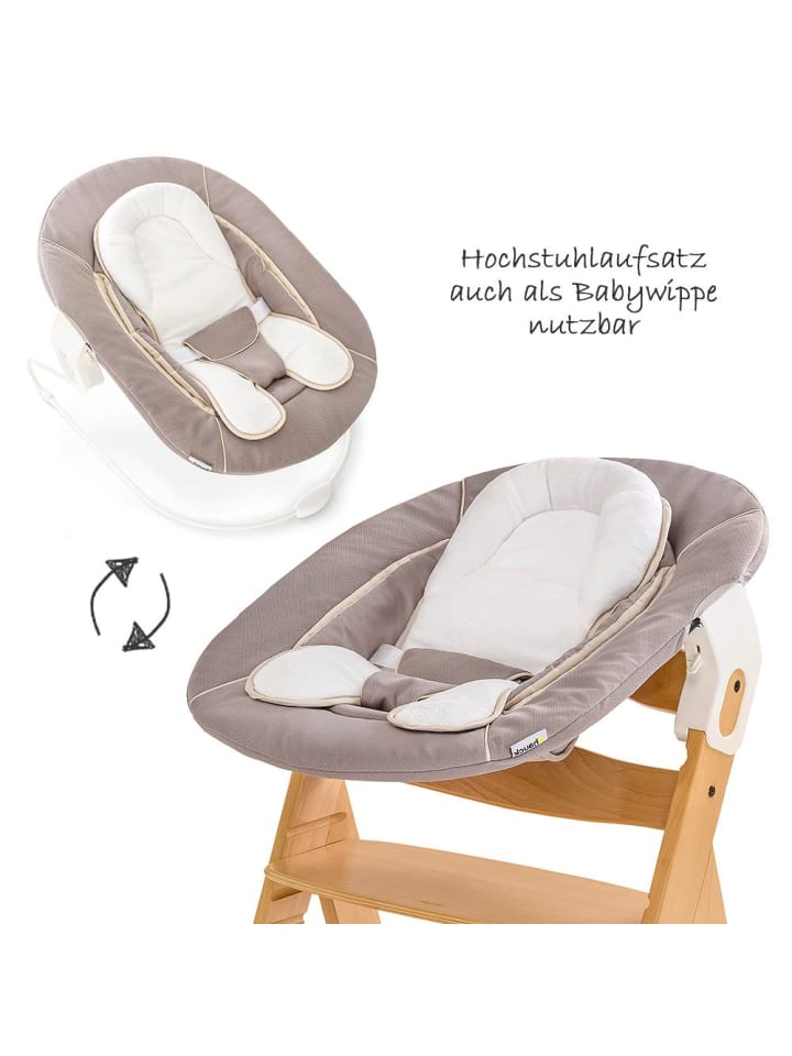 Hauck Alpha Plus Natur Newborn Set - 4-tlg. Hochstuhl   in beige günstig kaufen onesize