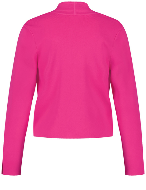 Offener Cardigan aus feinem Rippstrick