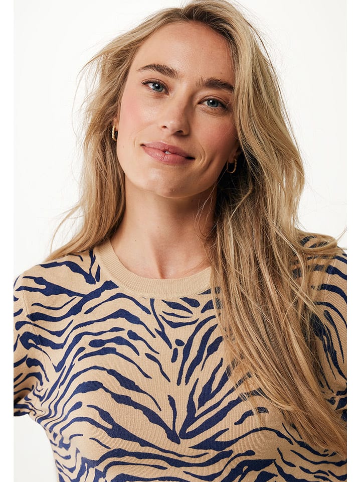 Mexx Pullover in Beige/ Blau günstig kaufen