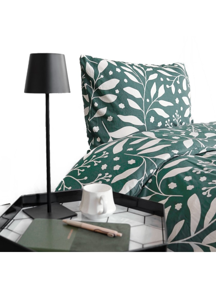 COFI 1453 Bettwäsche 100% Baumwolle Jersey – Ganzjahresbettwäsche in Leaf Green günstig kaufen