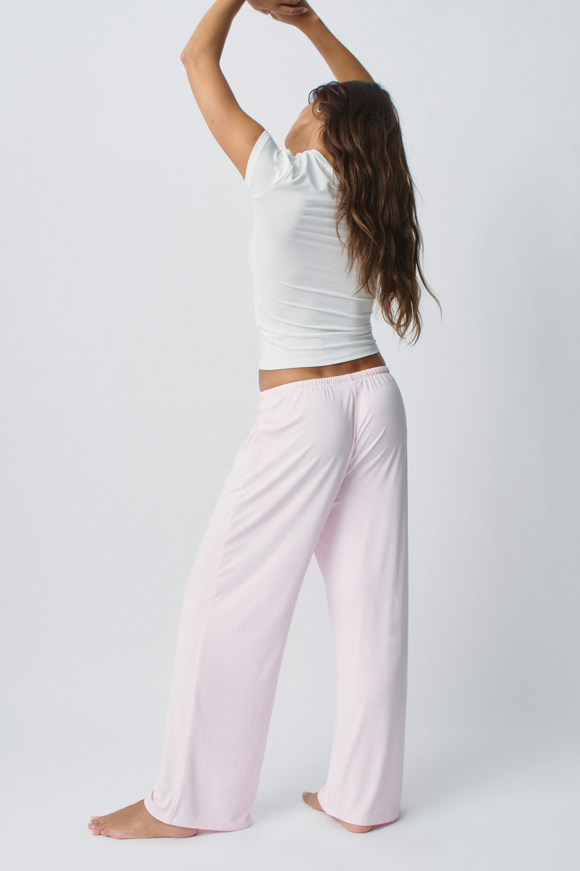Drawstring wide trousers