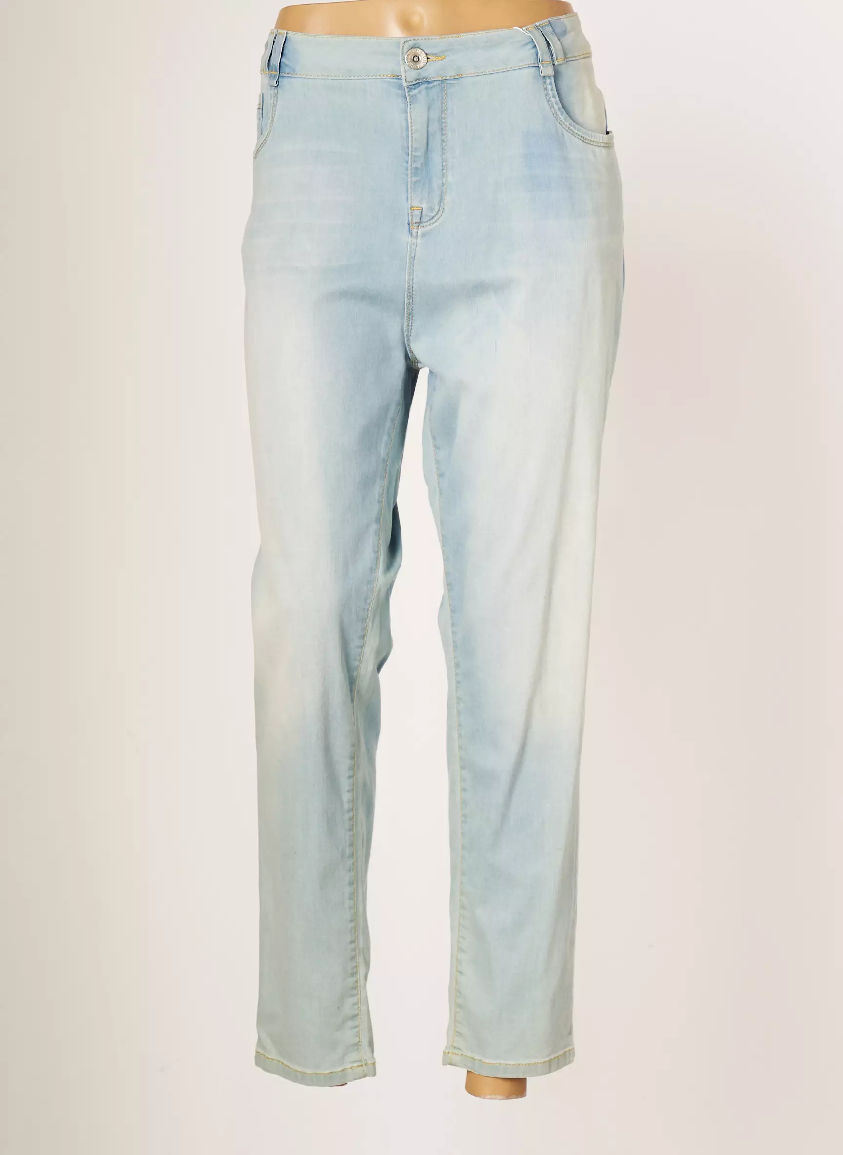 Fred Sabatier Jean Mom Femme couleur bleu