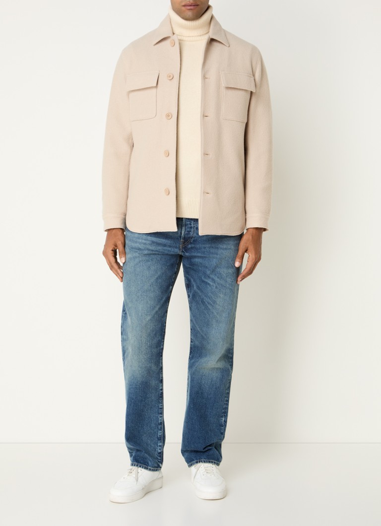 Camicia-giacca Sandro in lana vergine con tasche a patta