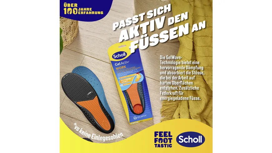 Scholl GelActiv Einlegesohlen WORK Größe S 35,5-40,5