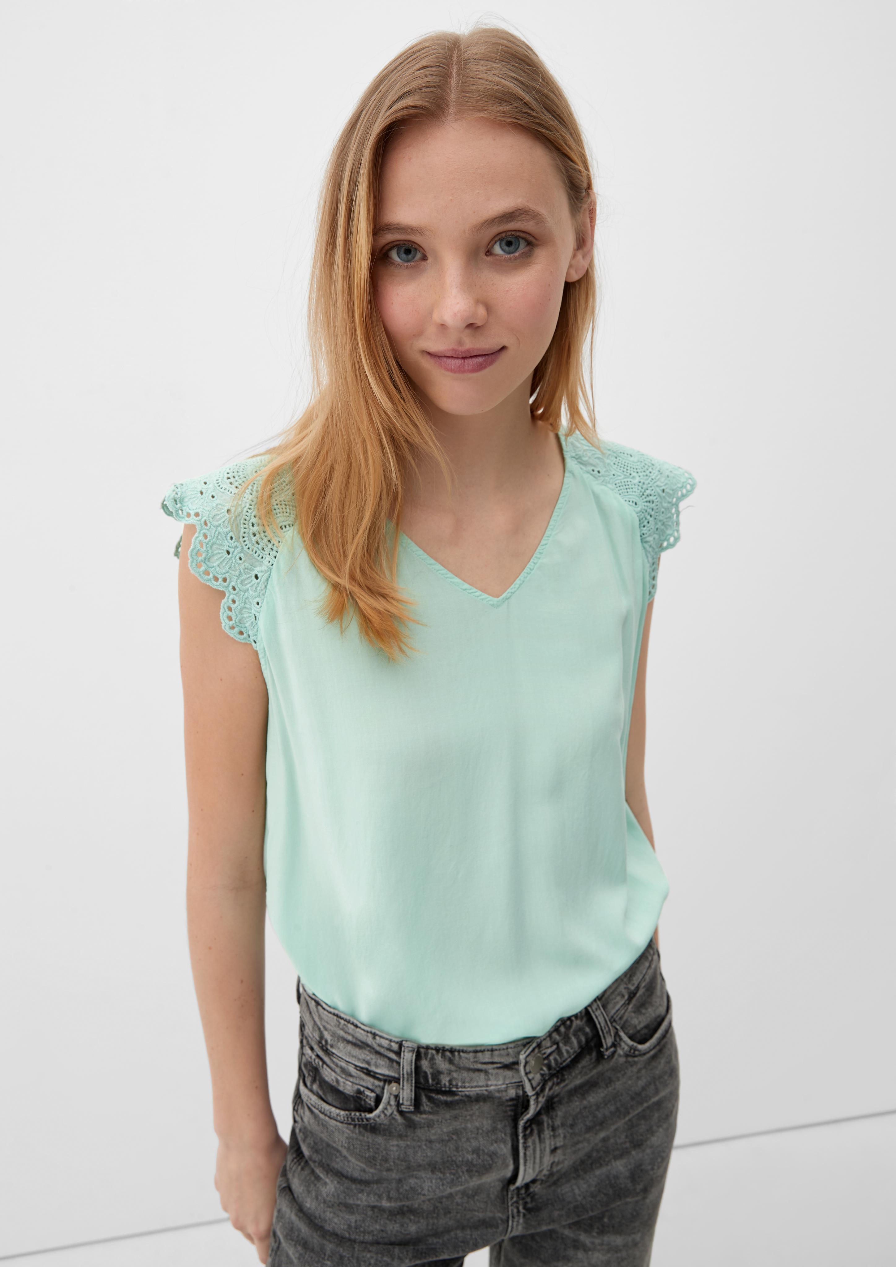 Bluse mit Broderie Anglaise  2132615-6092