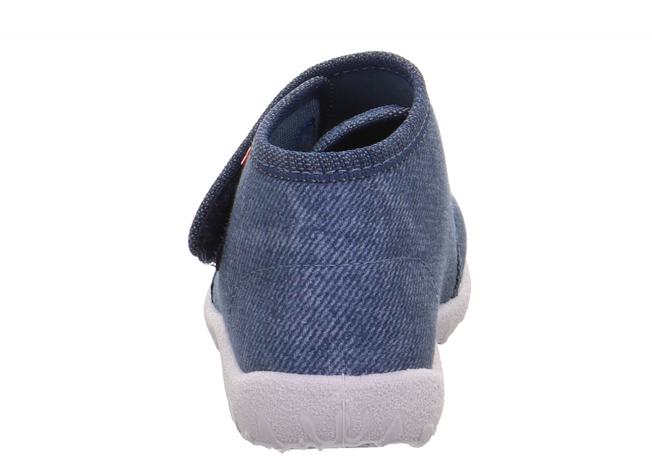 SPOTTY - BlauHausschuh mit Klettverschluss