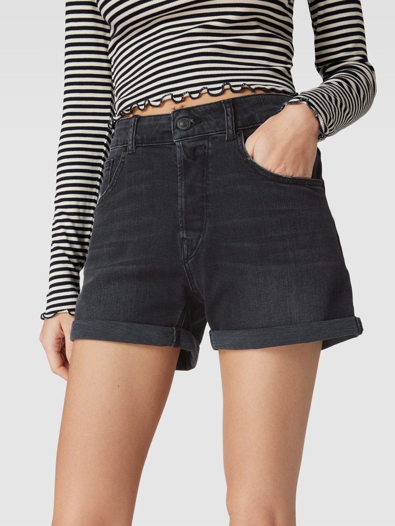 Jeansshorts mit 5-Pocket-Design Modell 'ANYTA' in schwarz
