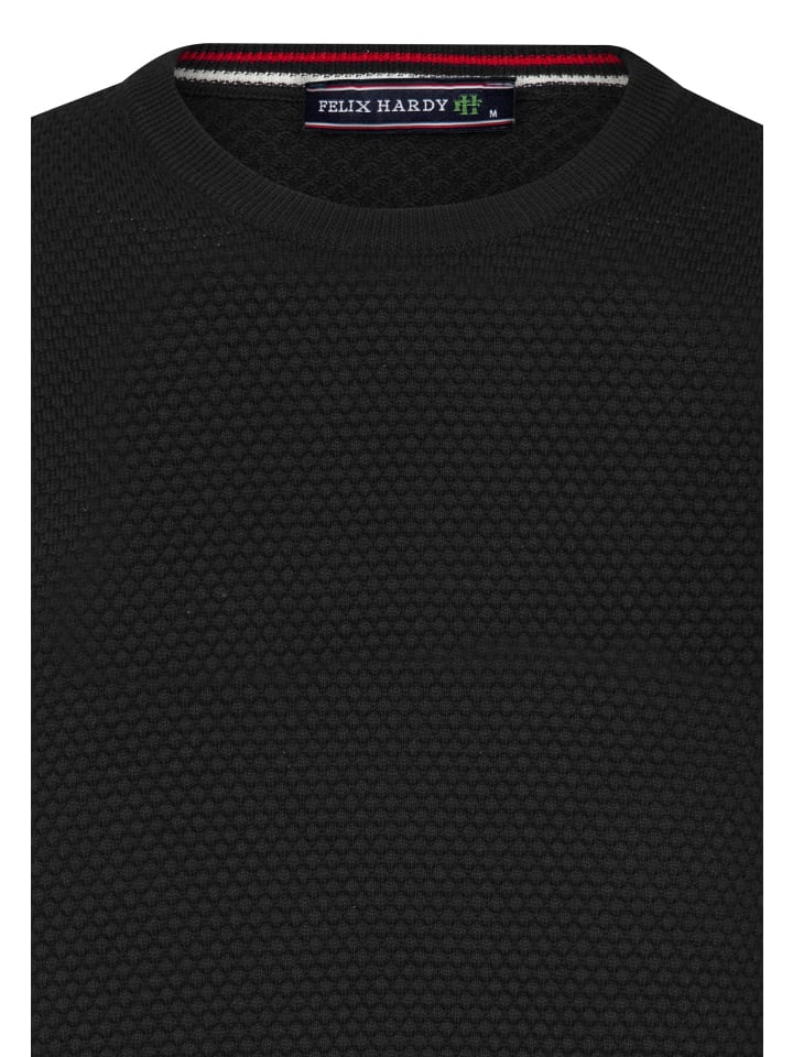 Felix Hardy Rundhals Baumwollpullover in Schwarz günstig kaufen