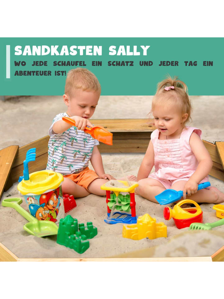 Coemo Sandkasten Sally 4-Sitzer Holz  in Natur günstig kaufen onesize