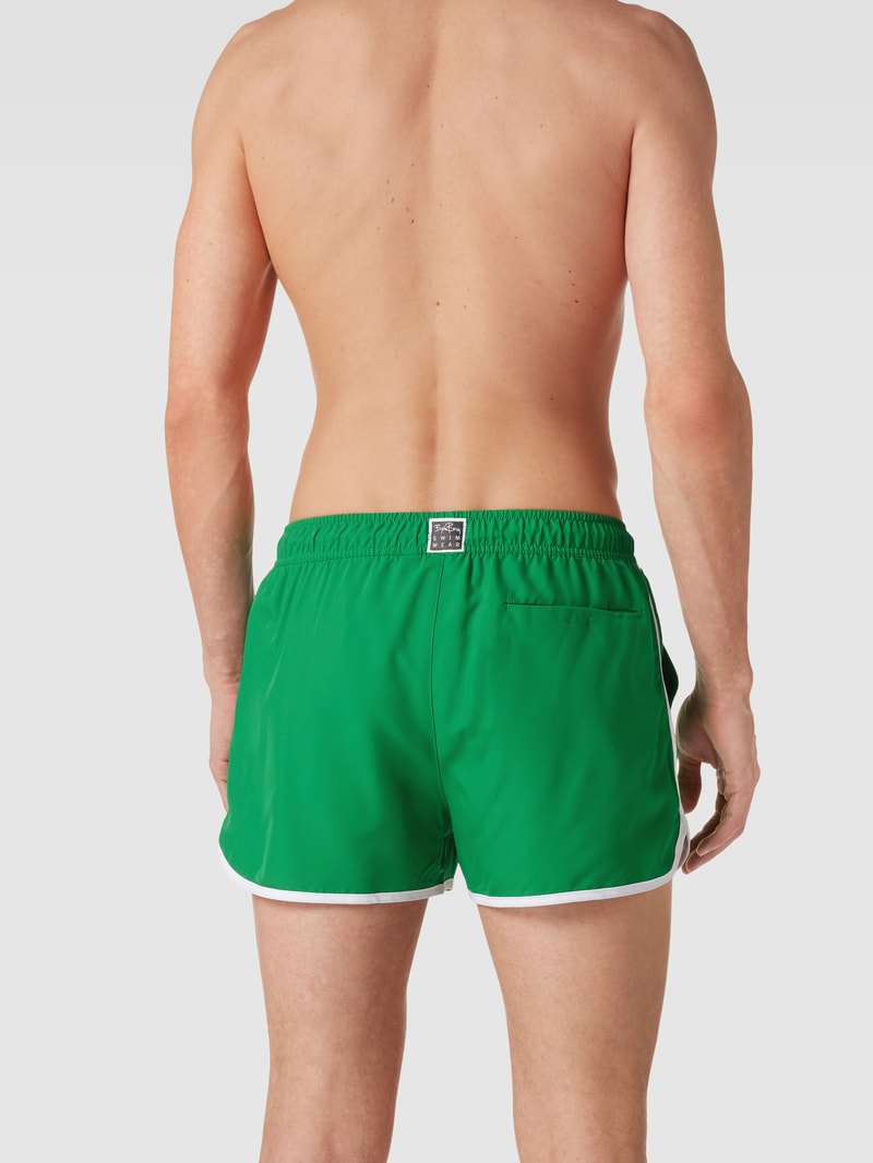 Badehose mit Tunnelzug Modell 'BORG RETRO' in grün