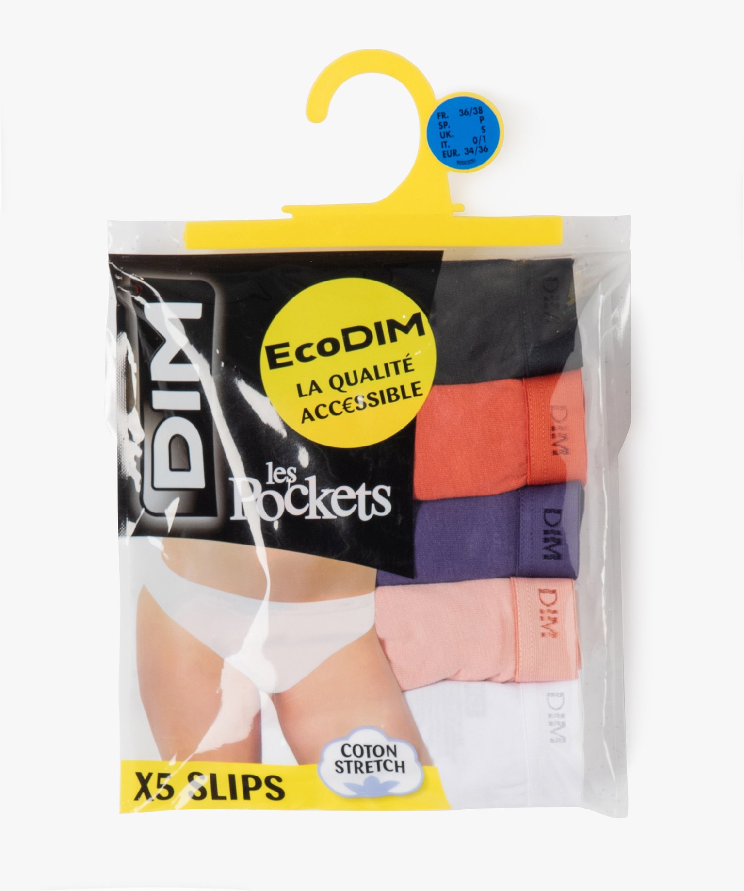 Culotte en coton stretch doux femme - Les Pockets de DIM (lo... multicolore | GEMO