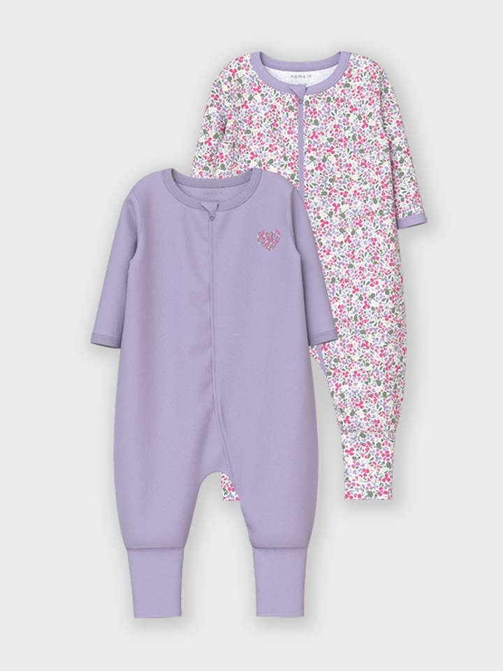 name it Schlafstrampler NBFNIGHTSUIT 2P ZIP in pastel lilac günstig kaufen