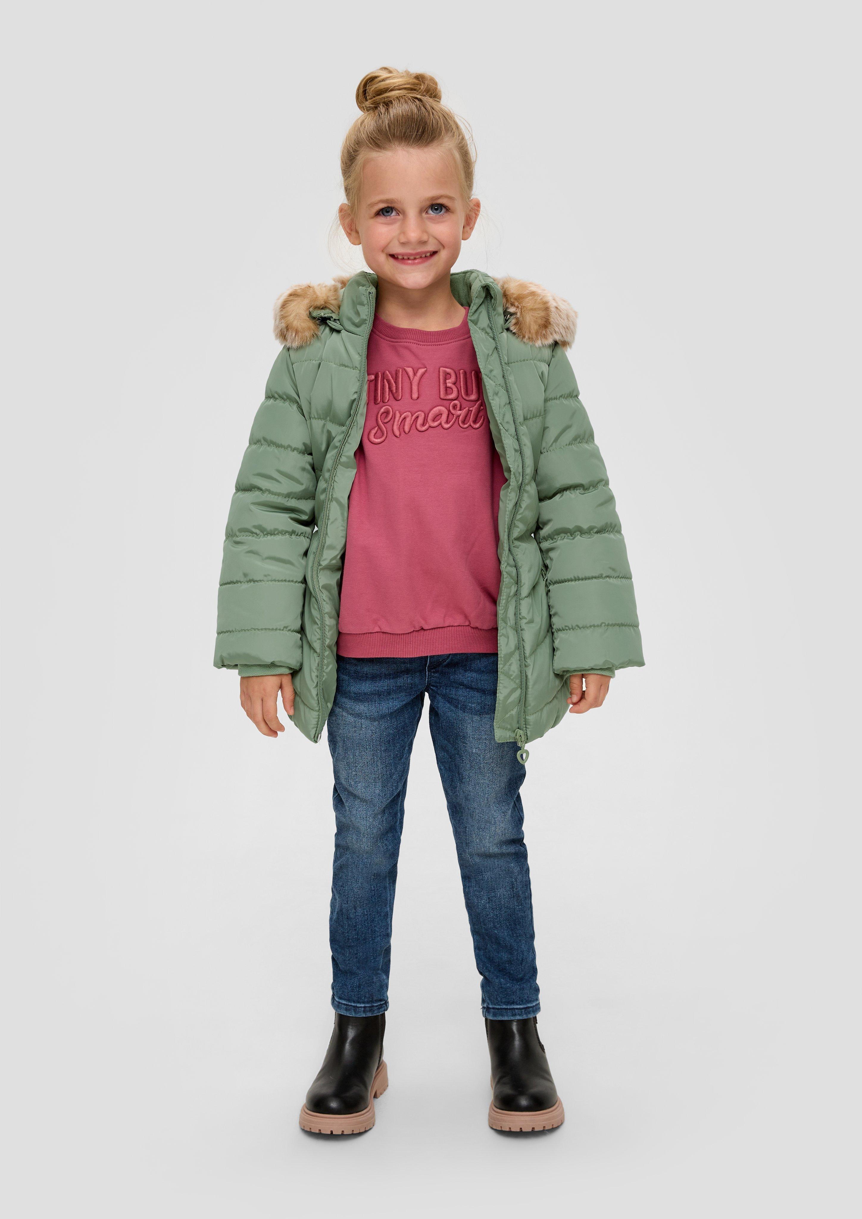 Steppjacke mit abnehmbarem Kunstfell  2132168-7370
