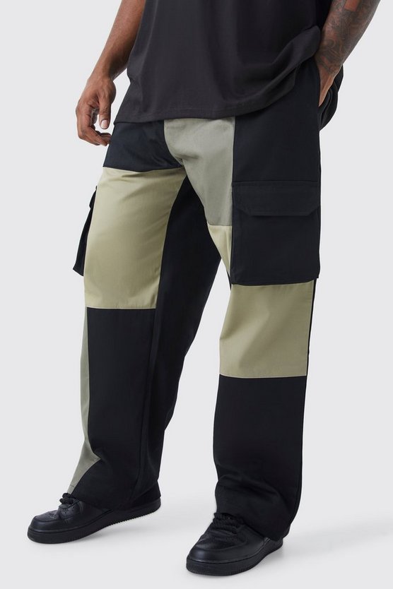 Plus lockere Colorblock Cargo-Hose