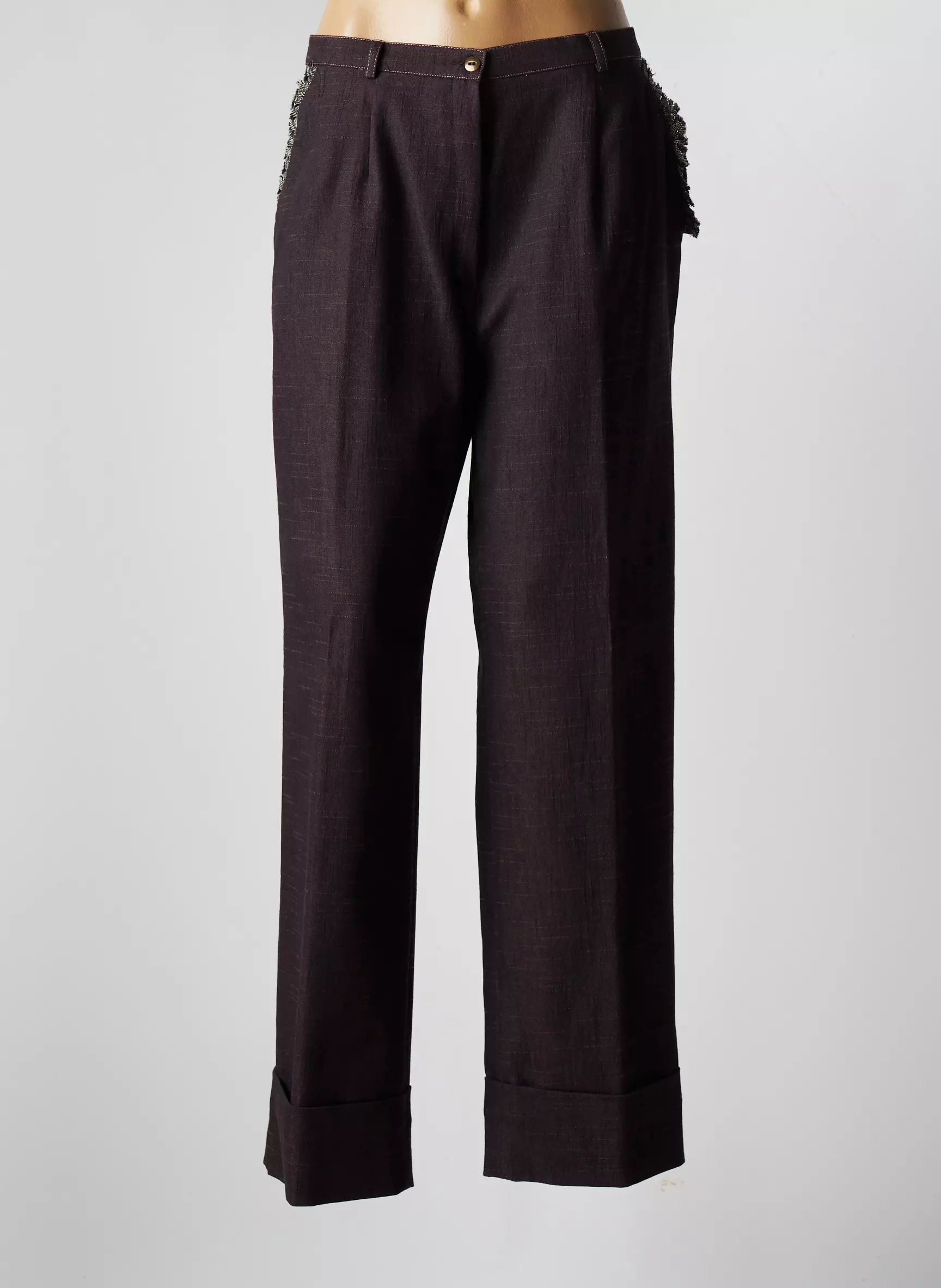 Atlanta Pantalons Larges Femme couleur marron