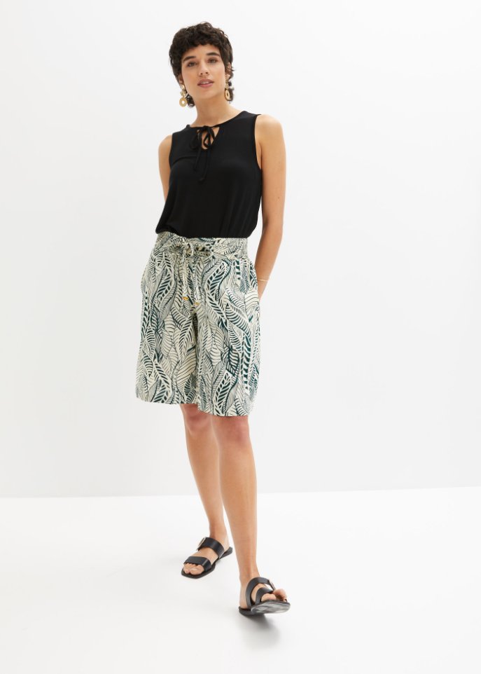 Jersey-Top mit Bindedetail in A-Linie
