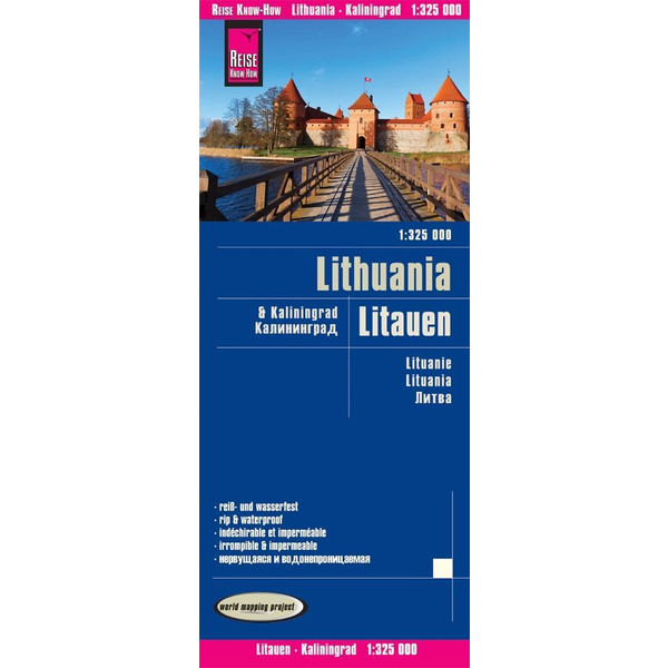Reise Know-How Landkarte Litauen und Kaliningrad 1 : 325.000 - Straßenkarte