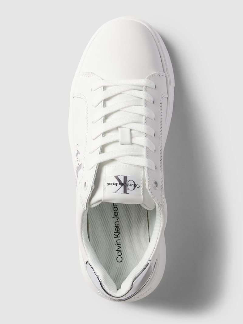 Sneaker aus Leder Modell 'CHUNKY' in weiss