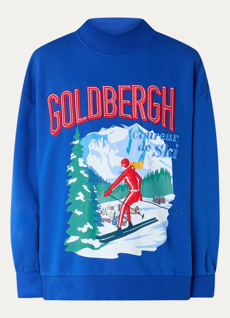Tricou Goldbergh La Montagne din amestec de bumbac organic, cu logo imprimat.