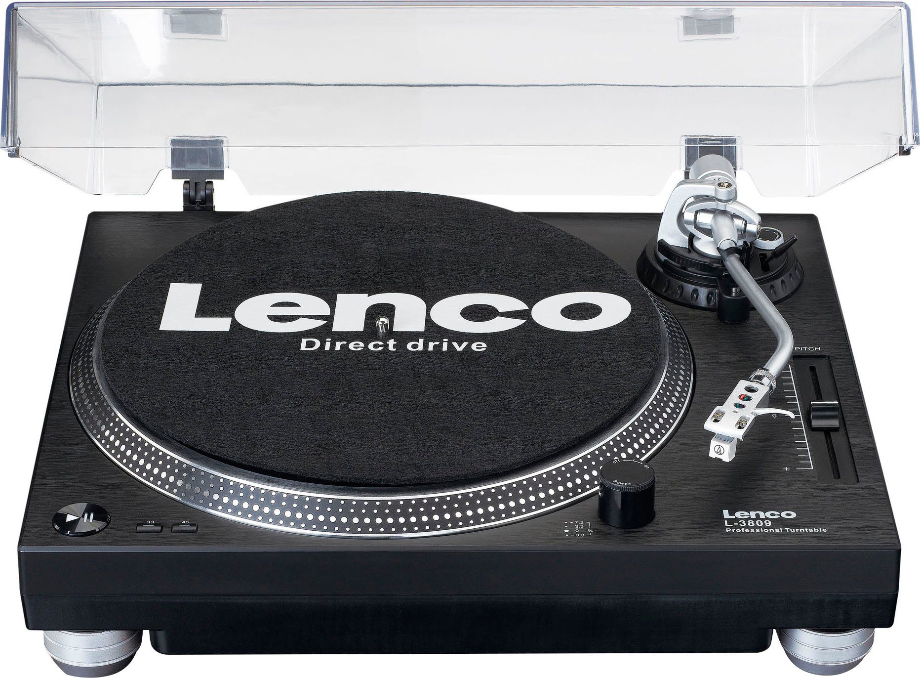 Lenco Plattenspieler mit Direktantrieb Plattenspieler (Riemenantrieb)