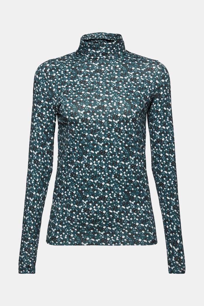 Longsleeve mit Print und Rollkragen