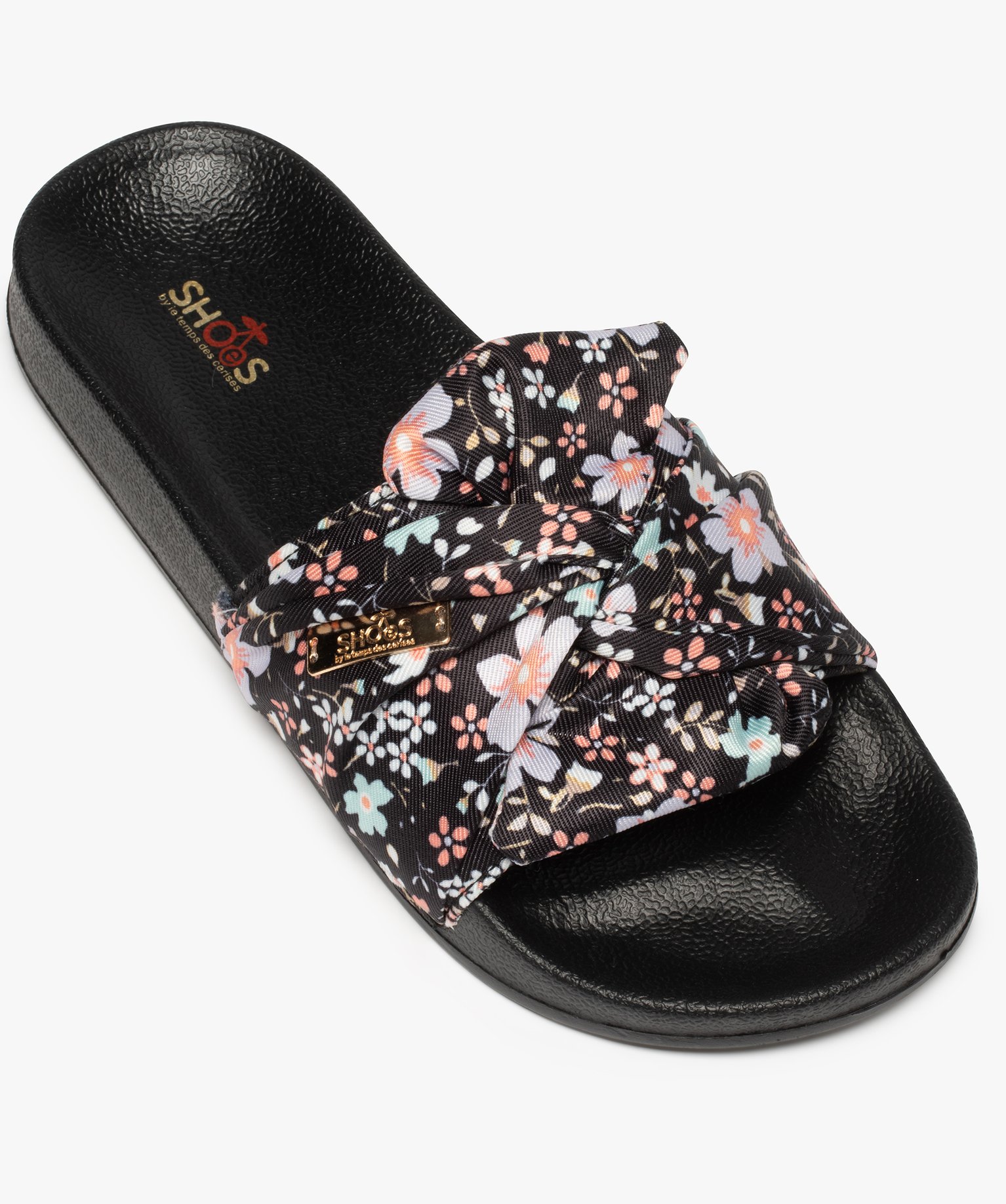 Mules de piscine femme dessus drapé – Shoes by LTDC noir | GEMO