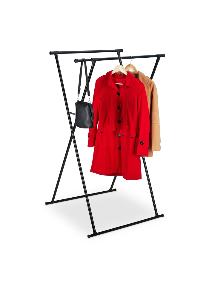 relaxdays Kleiderständer in Schwarz - (B)135 x (H)139 x (T)95 cm günstig kaufen onesize