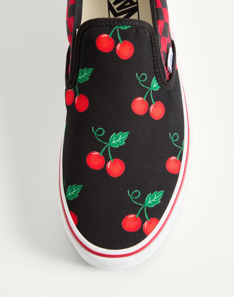 Sneaker Slip-On Valentino Garavani And Vans In Tessuto Con Stampa Maxi Cherryfic E Stampa VLogo Checkerboard